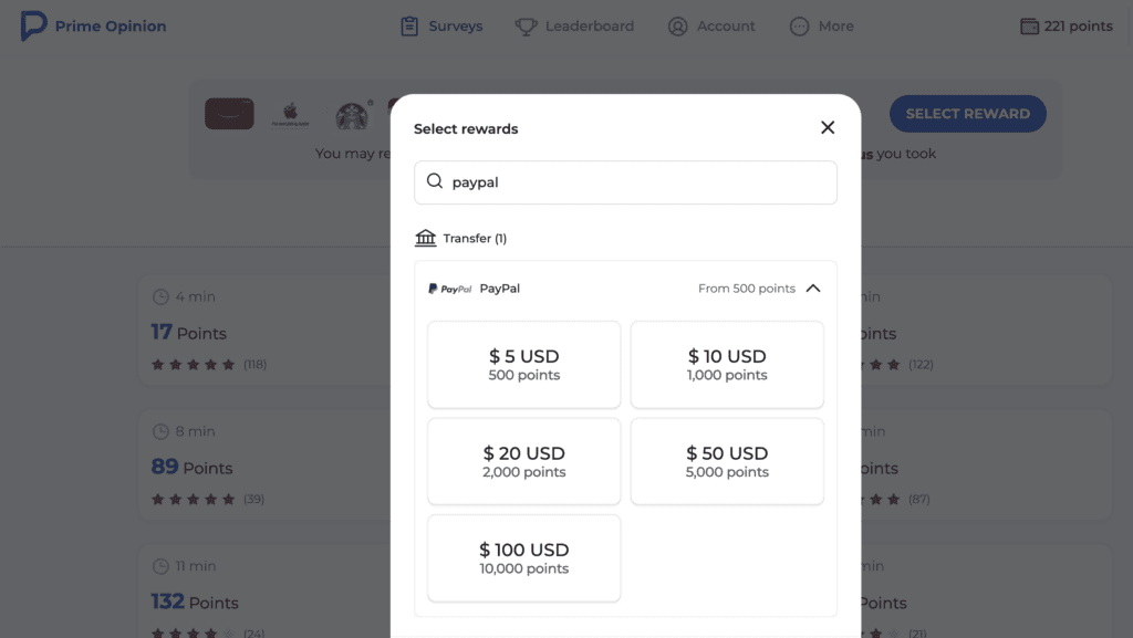 free paypal money from Prime Opinion