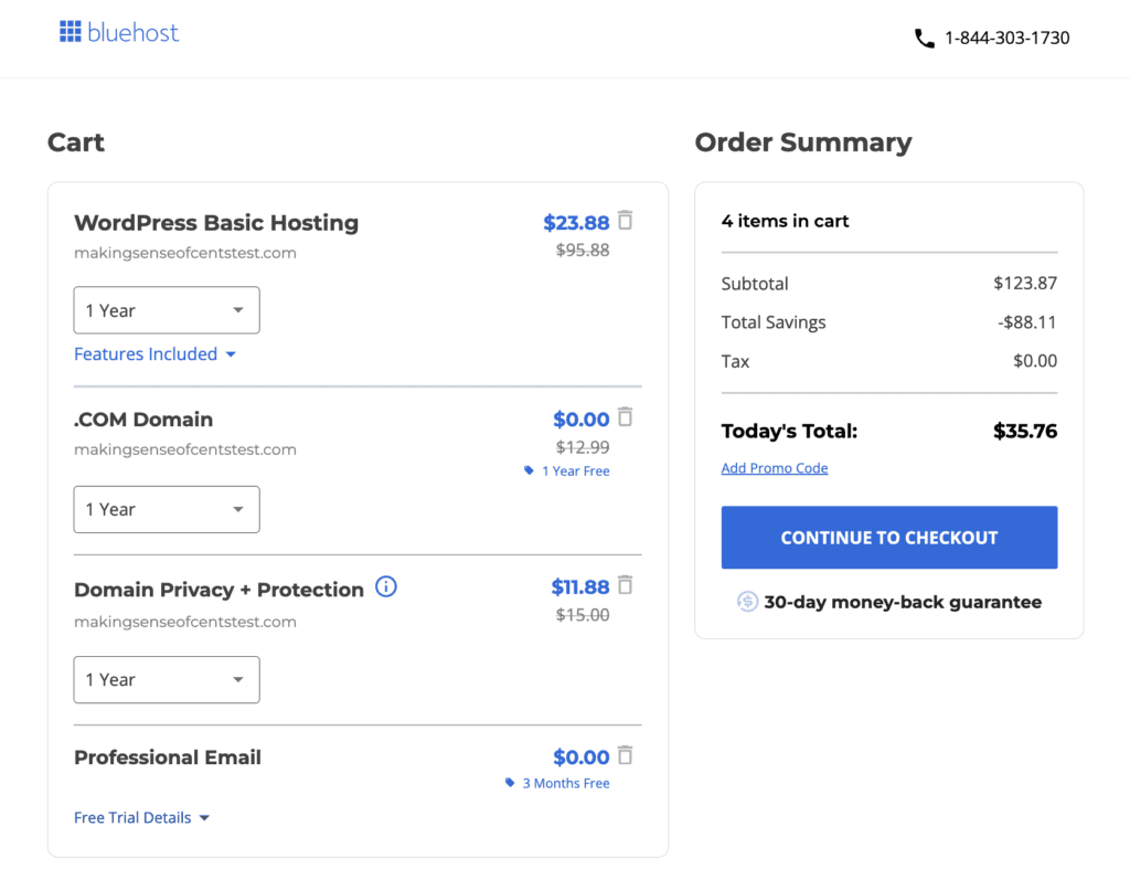 how to start a blog on bluehost pricing